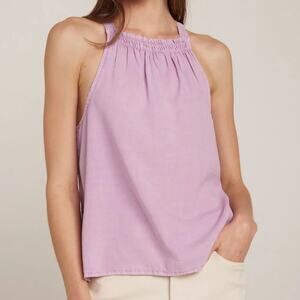 Bella Dahl Shirred Sleeveless Halter Top In Orchid Blush Size Medium